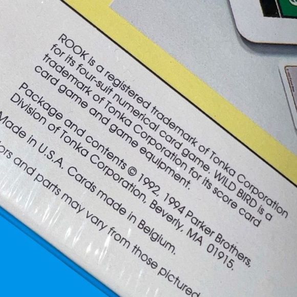 VTG Rook Plus The Wild Bird Game Parker Brothers Card Game New Sealed Box 1994 - Picture 3 of 3